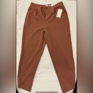 Women’s terra cotta pleaded dress pants
